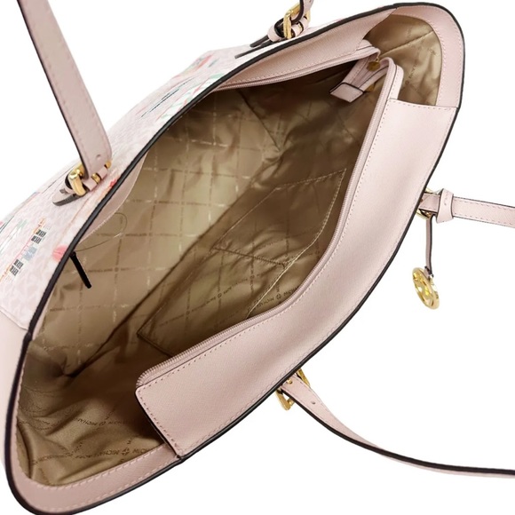 Michael Kors Gilly Large Tote Light Powder Blush Pink MK Miami Beach - Picture 7 of 9
